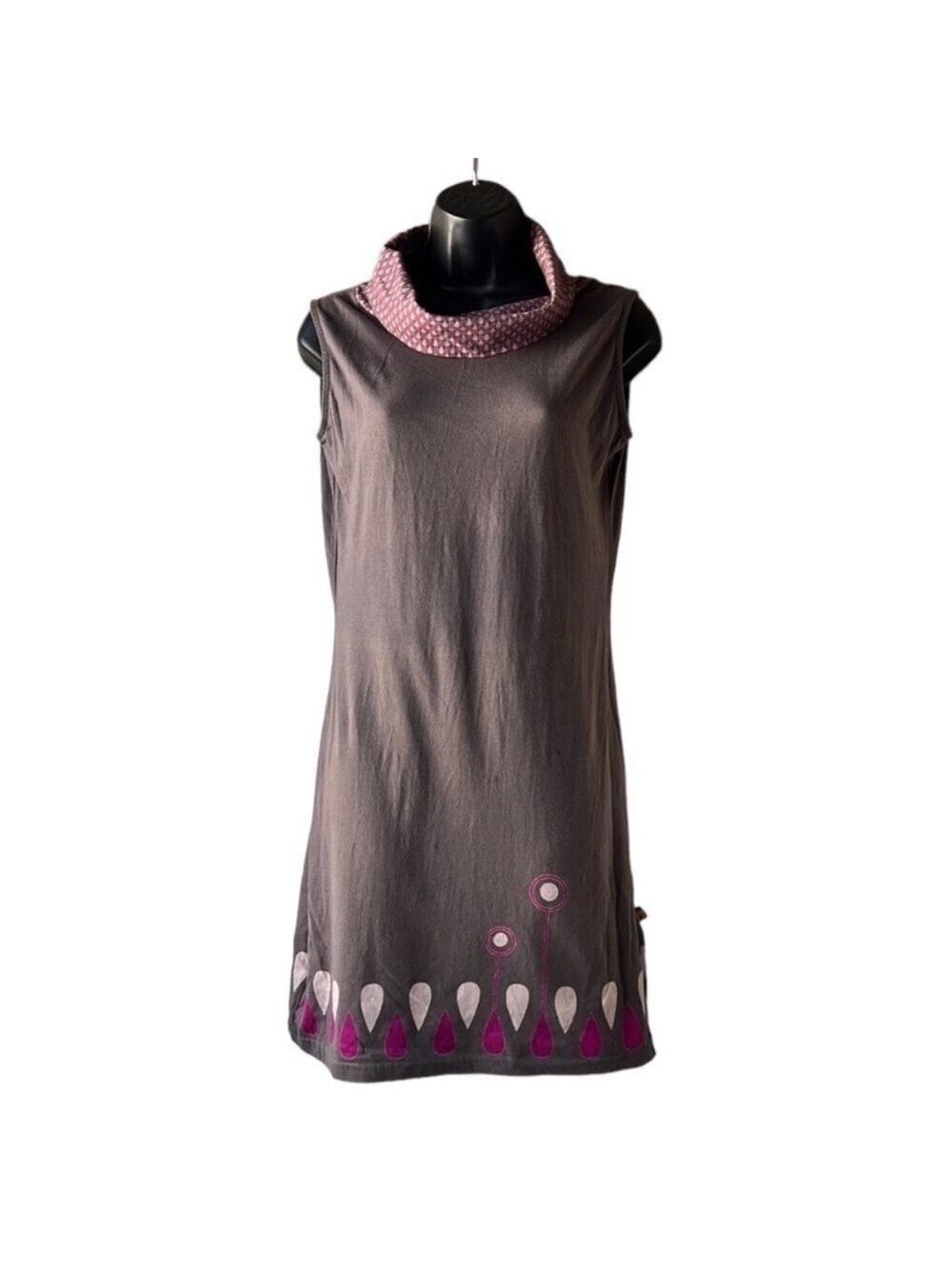 TRANQUILLO Brown NWT Sleeveless Cowl Neck Sheath Dress Size Small